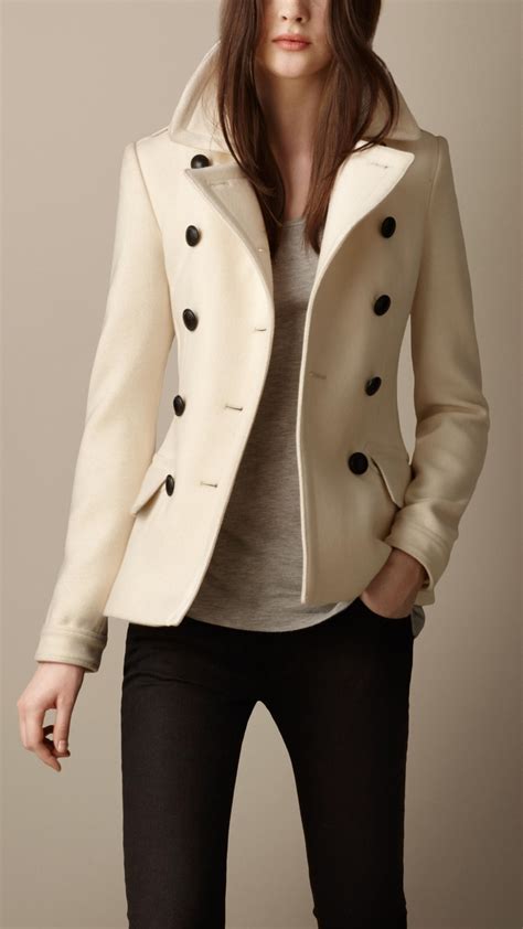 burberry womens wool peacoat|burberry coats for women.